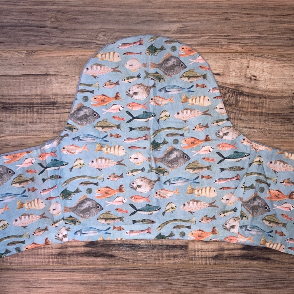 #167. 🆕 NWOT - Yeah Baby Goods - Ocean Fish High Chair Cushion Cover